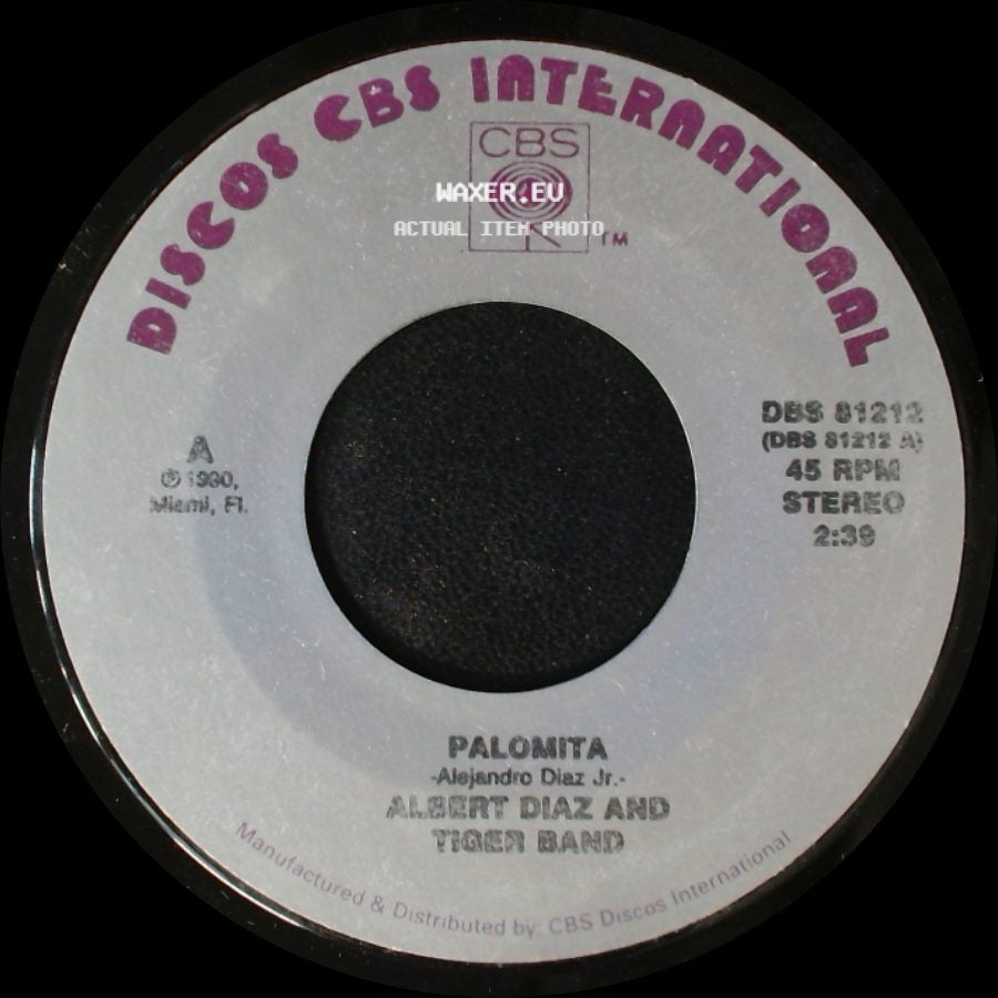 Albert Diaz And Tiger Band - Palomita / Tu Me Besas side A