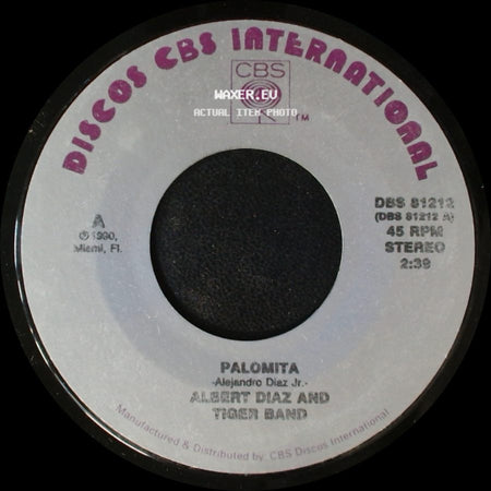 Albert Diaz And Tiger Band - Palomita / Tu Me Besas side A