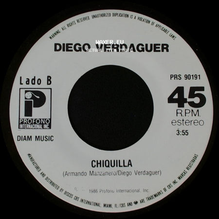 Diego Verdaguer - Estoy Celoso / Chiquilla side B