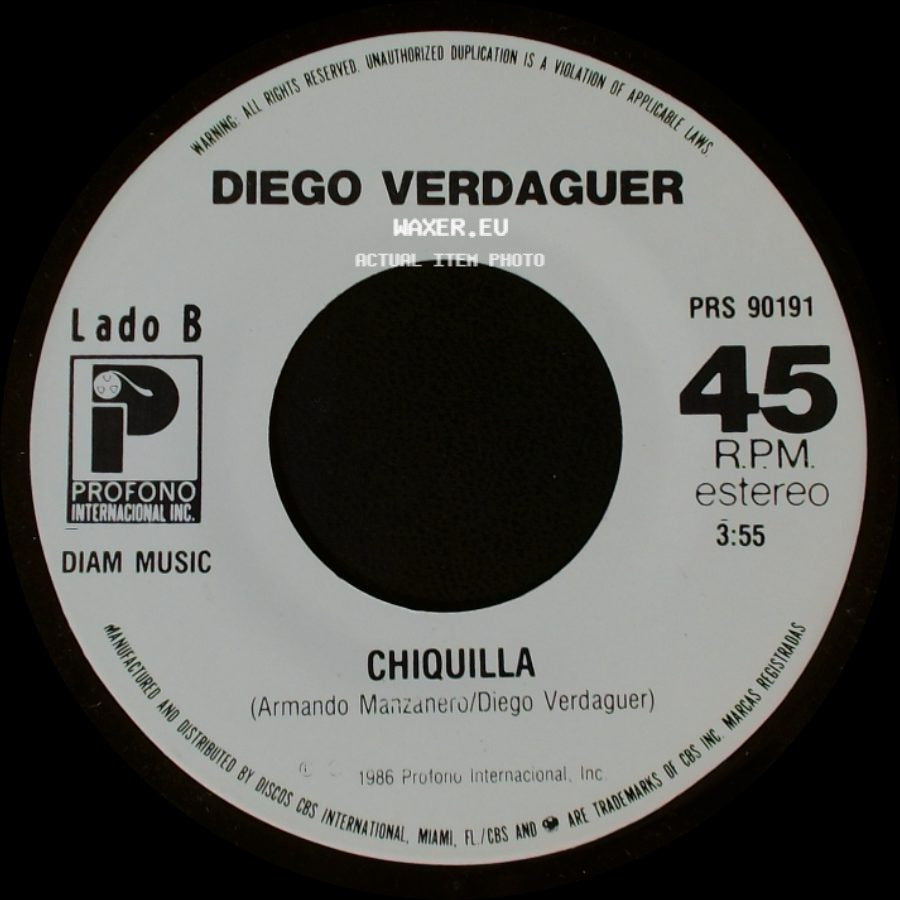 Diego Verdaguer - Estoy Celoso / Chiquilla side B