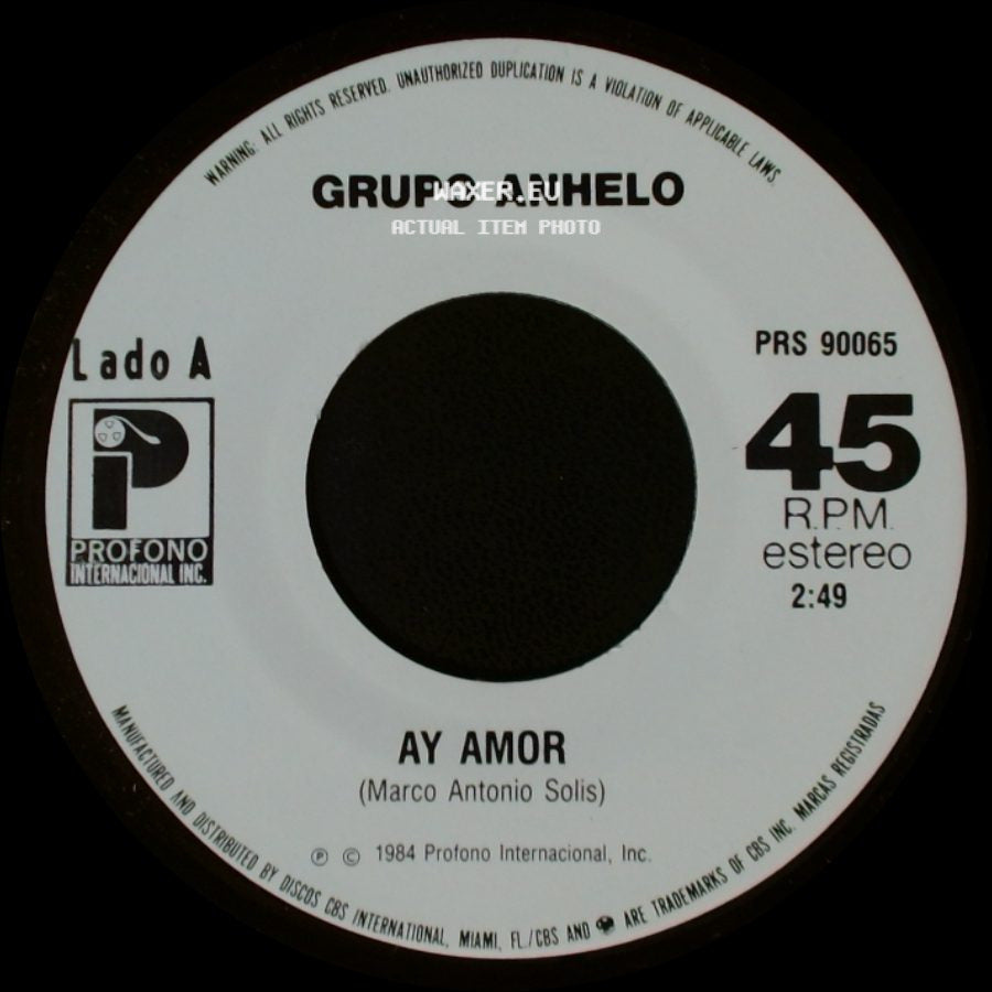 Grupo Anhelo - Ay Amor / El Pulpo side A