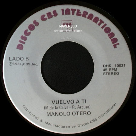 Manolo Otero - Conocerla Es Quererla / Vuelvo A Ti side B