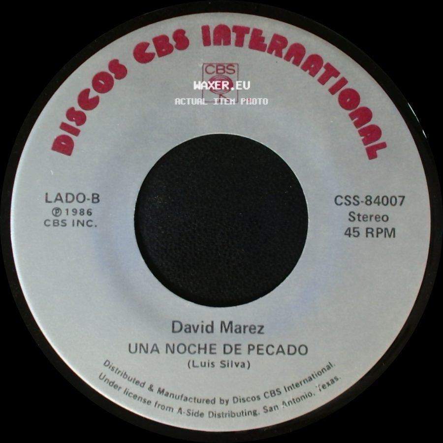David Marez - Entre Mas Lejos Me Vaya / Una Noche De Pecado side B