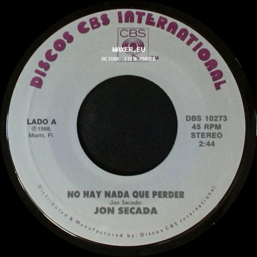 Jon Secada - No Hay Nada Que Perder / Europa -Carlos Santana- side A