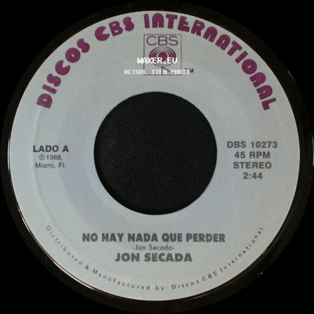 Jon Secada - No Hay Nada Que Perder / Europa -Carlos Santana- side A