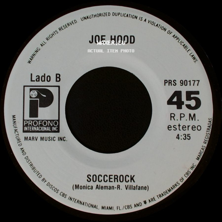Joe Hood - Bienvenidos / Soccerock side B