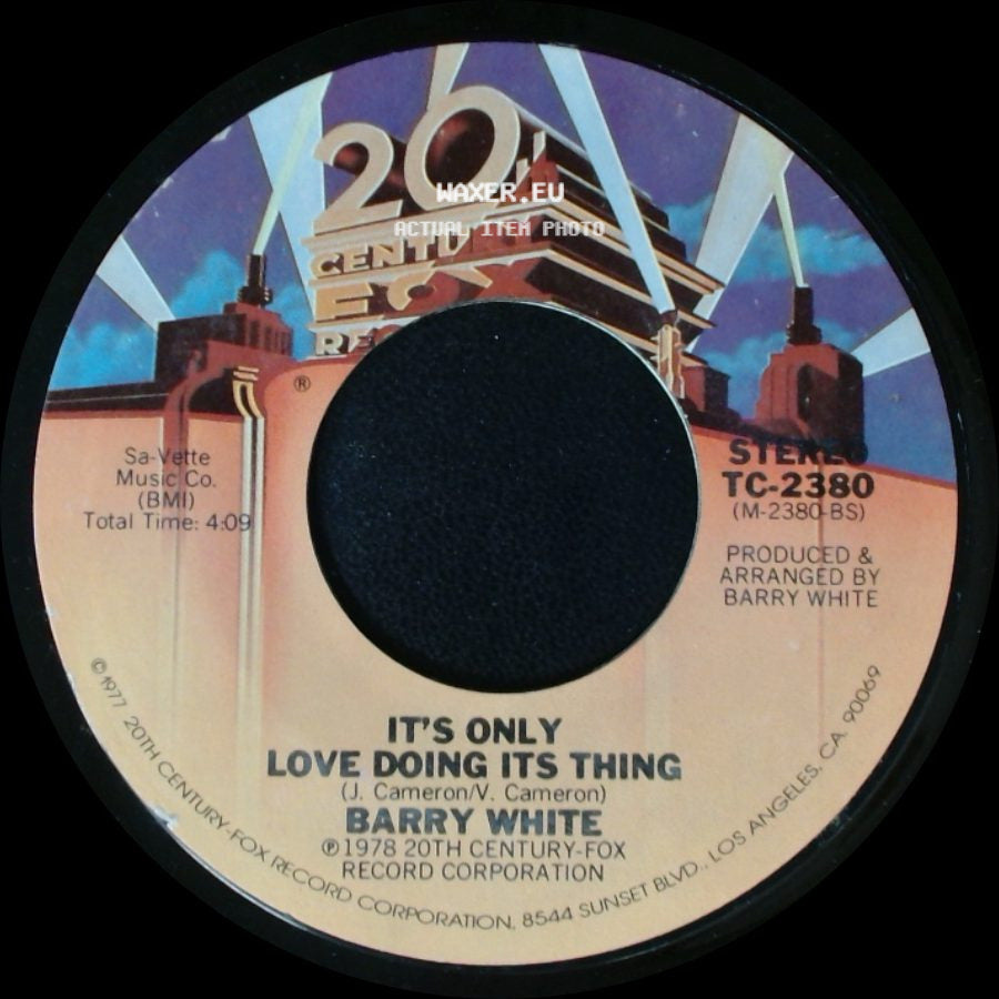 Barry White - Your Sweetness Is My Weakness / It's Only Love Doing Its Thing side B