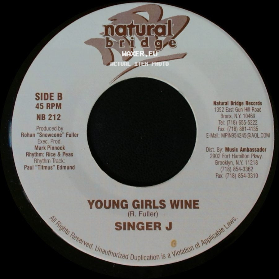 Lady G / Singer J - Girls Know What Guys Want / Young Girls Wine side B