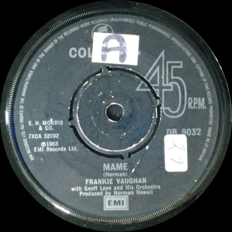 Frankie Vaughan - If I Had My Way / Mame side B