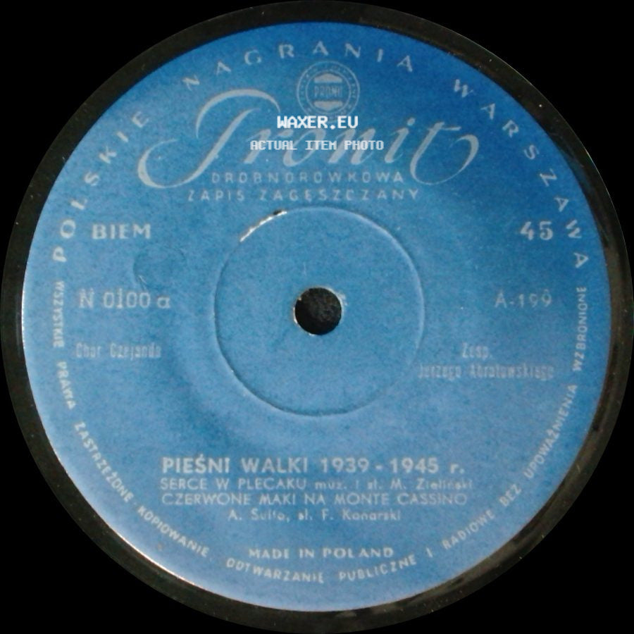 Chór Czejanda - Rozszumiały Się Wierzby Płaczące / Pieśni Walki 1939 - 1945 R. side B