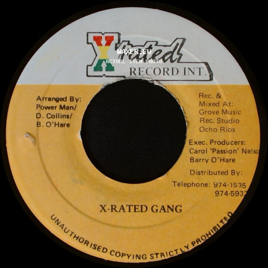 X-Rated Gang / Power Man - Unknown Title A / Pass Round Donkey side A