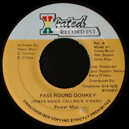 X-Rated Gang / Power Man - Unknown Title A / Pass Round Donkey side B