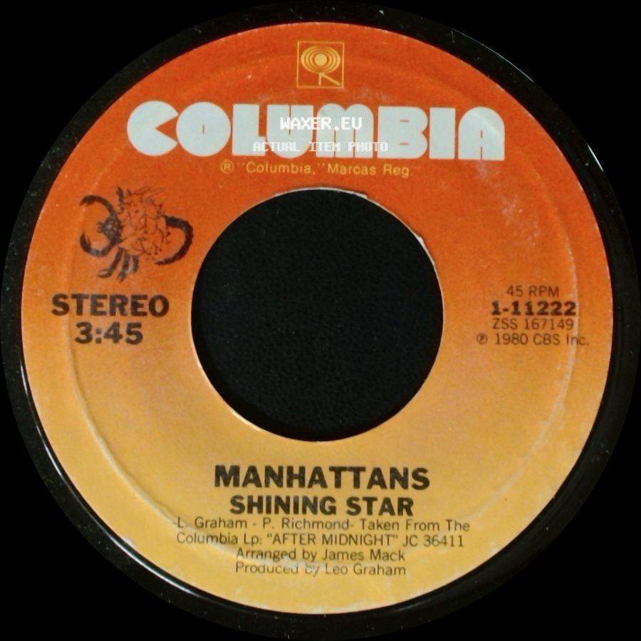 Manhattans - I'll Never Run Away From Love Again / Shining Star side B