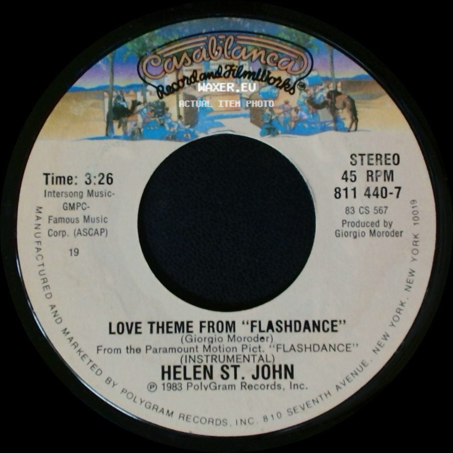 Irene Cara / Helen St. John - Flashdance...What A Feeling / Love Theme From "Flashdance" side B