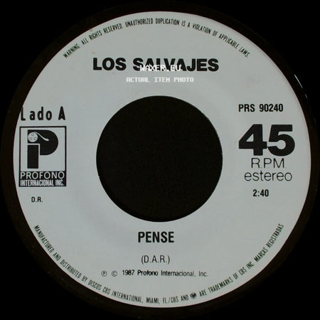 Los Salvajes - Pense / La Despedida side A