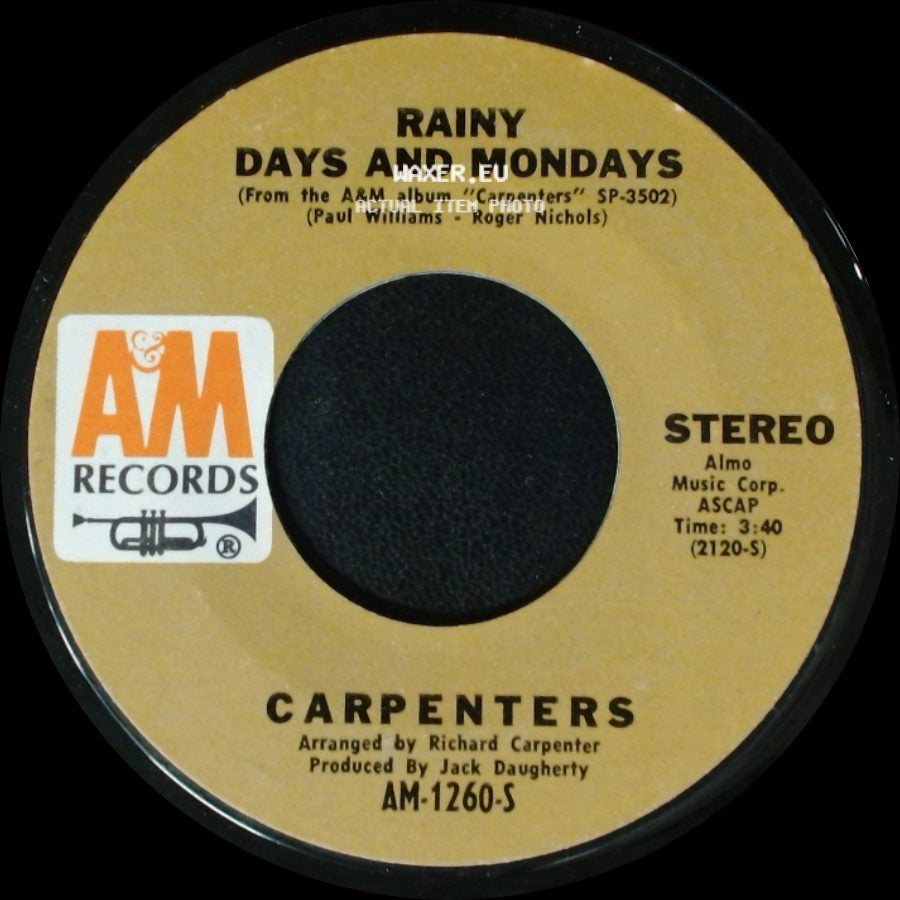 Carpenters - Saturday / Rainy Days And Mondays side B