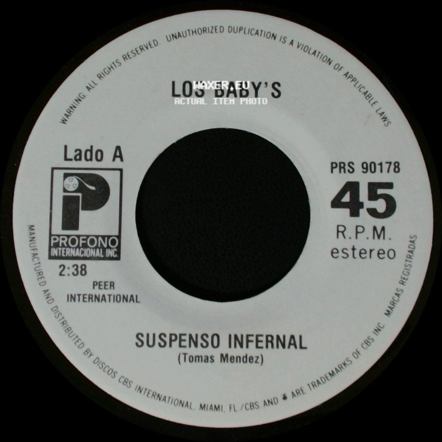Los Baby's - Suspenso Infernal / Mañana Y Despues side A