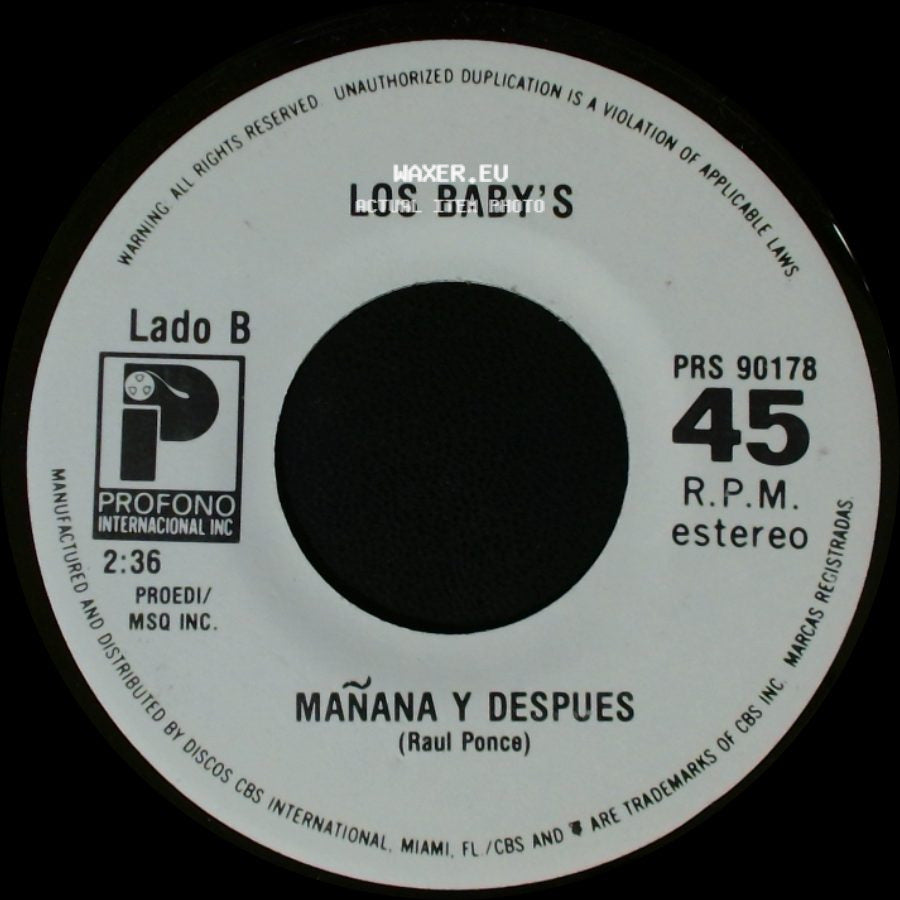 Los Baby's - Suspenso Infernal / Mañana Y Despues side B