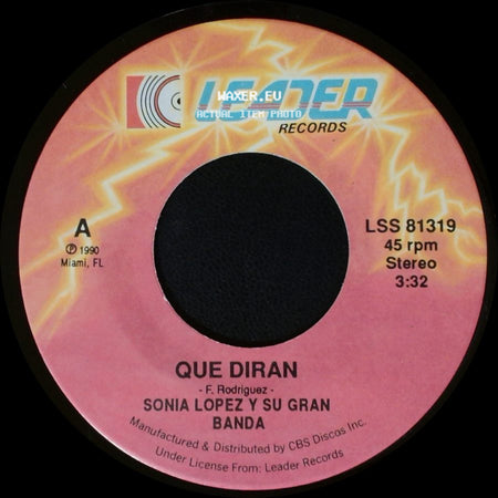 Sonia Lopez Y Su Gran Banda - Que Diran / Que No Me Doy Cuenta side A