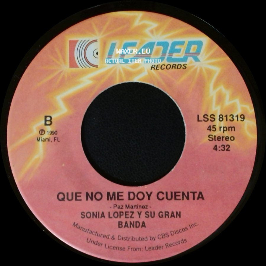 Sonia Lopez Y Su Gran Banda - Que Diran / Que No Me Doy Cuenta side B