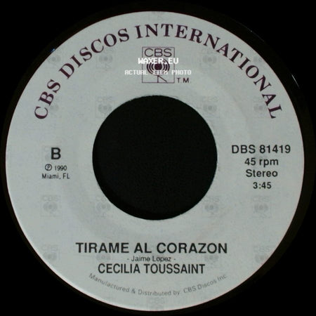Cecilia Toussaint - Dueña De Mi Esclavitud / Tirame Al Corazon side B
