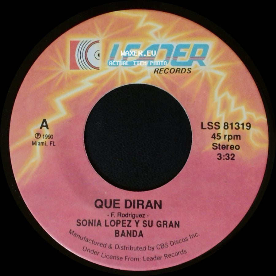 Sonia Lopez Y Su Gran Banda - Que Diran / Que No Me Doy Cuenta side A
