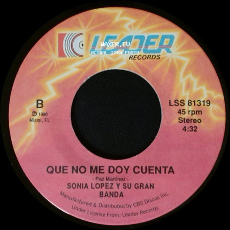 Sonia Lopez Y Su Gran Banda - Que Diran / Que No Me Doy Cuenta side B