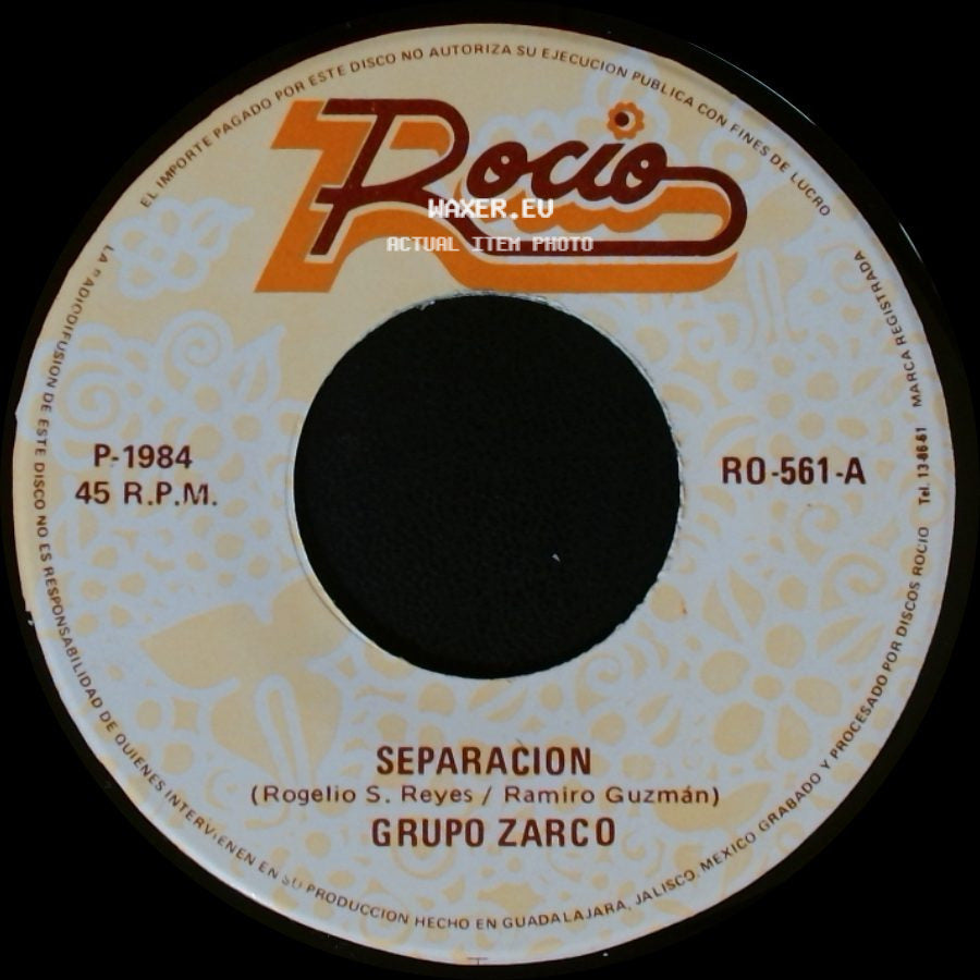 Grupo Zarco - Separacion / Te Reto side A
