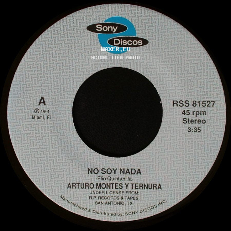 Arturo Montes Y Ternura - No Soy Nada / No Soy Nada side A
