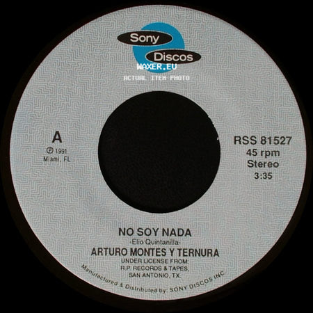 Arturo Montes Y Ternura - No Soy Nada / No Soy Nada side A