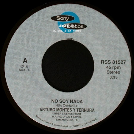 Arturo Montes Y Ternura - No Soy Nada / No Soy Nada side B