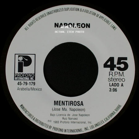 Napoleon - Mentirosa / Tiempo Al Tiempo side A