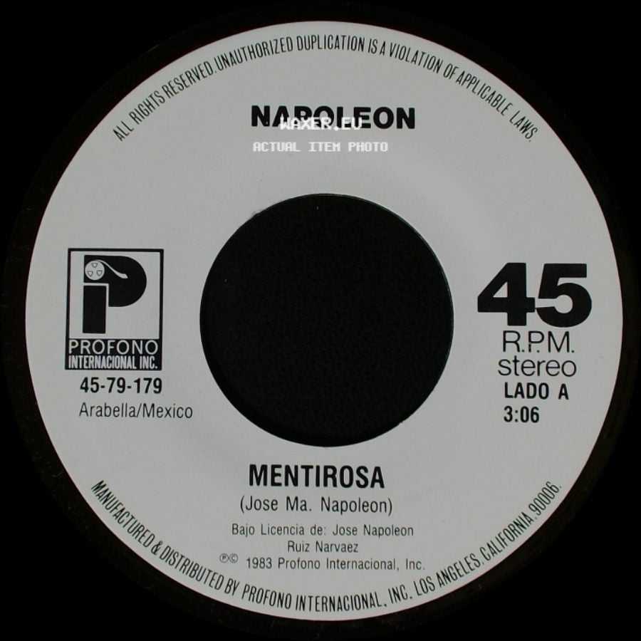 Napoleon - Mentirosa / Tiempo Al Tiempo side A