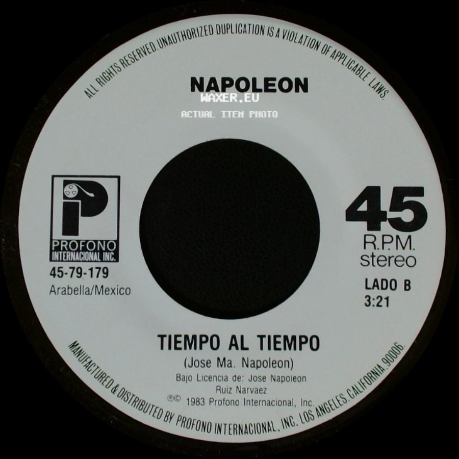 Napoleon - Mentirosa / Tiempo Al Tiempo side B