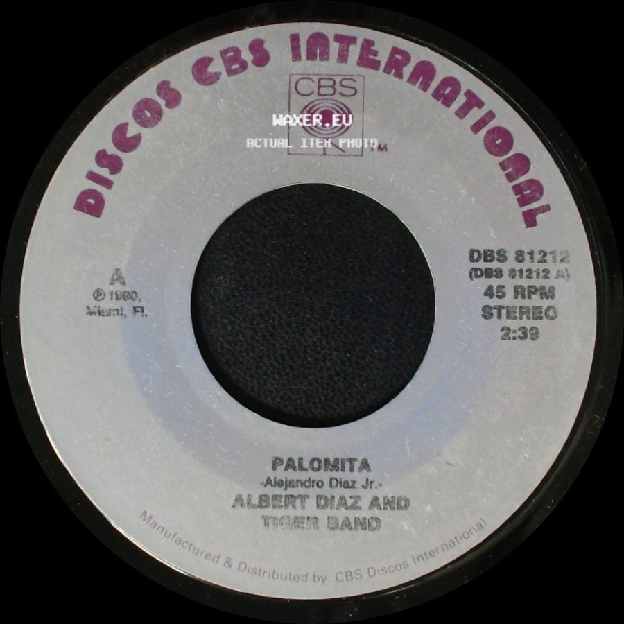 Albert Diaz And Tiger Band - Palomita / Tu Me Besas side A