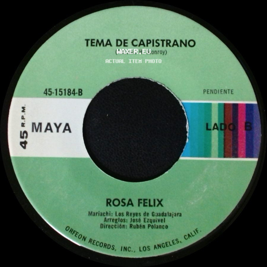 Rosa Felix - Penas Arraigadas / Tema De Capistrano side B