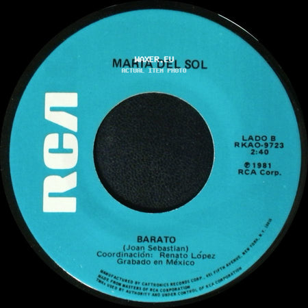 Marco Antonio Muniz Y Maria Del Sol / Maria Del Sol - No Me Interesa Lo Que Pase... A Mi, Me Gustas Tu ("A Mellow Melody") / Barato side B