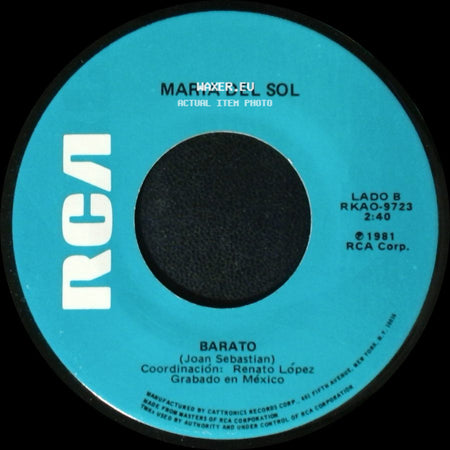Marco Antonio Muniz Y Maria Del Sol / Maria Del Sol - No Me Interesa Lo Que Pase...A Mi, Me Gustas Tu ('a Mellow Melody') / Barato side B