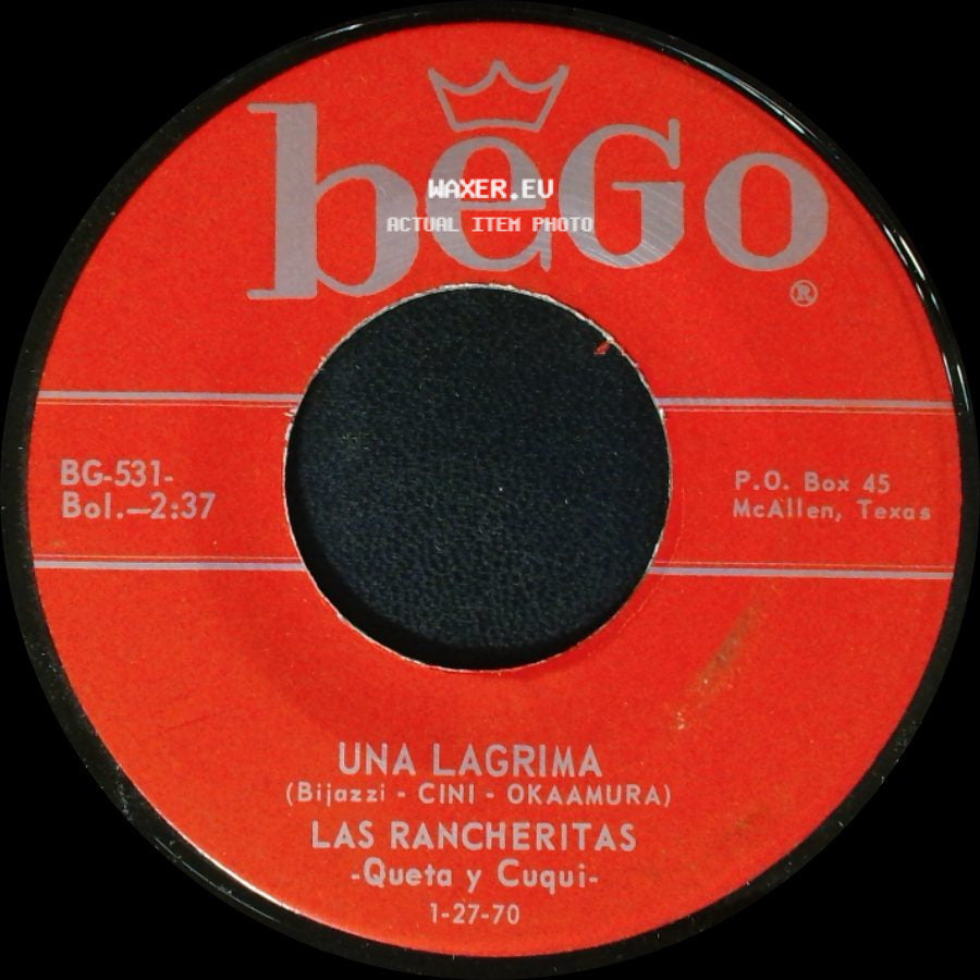 Las Rancheritas - Una Lagrima / Que Paso Vamos Ay side A