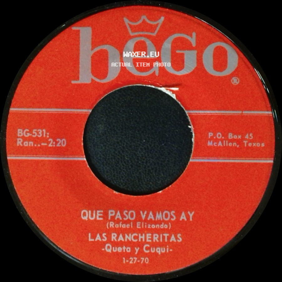 Las Rancheritas - Una Lagrima / Que Paso Vamos Ay side B