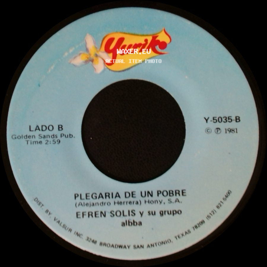 Efren Solis Y Su Grupo Albba - Enamorado / Plegaria De Un Pobre side B