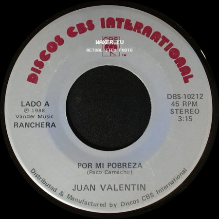 Juan Valentin - Por Mi Pobreza / Por Mi Pobreza side A