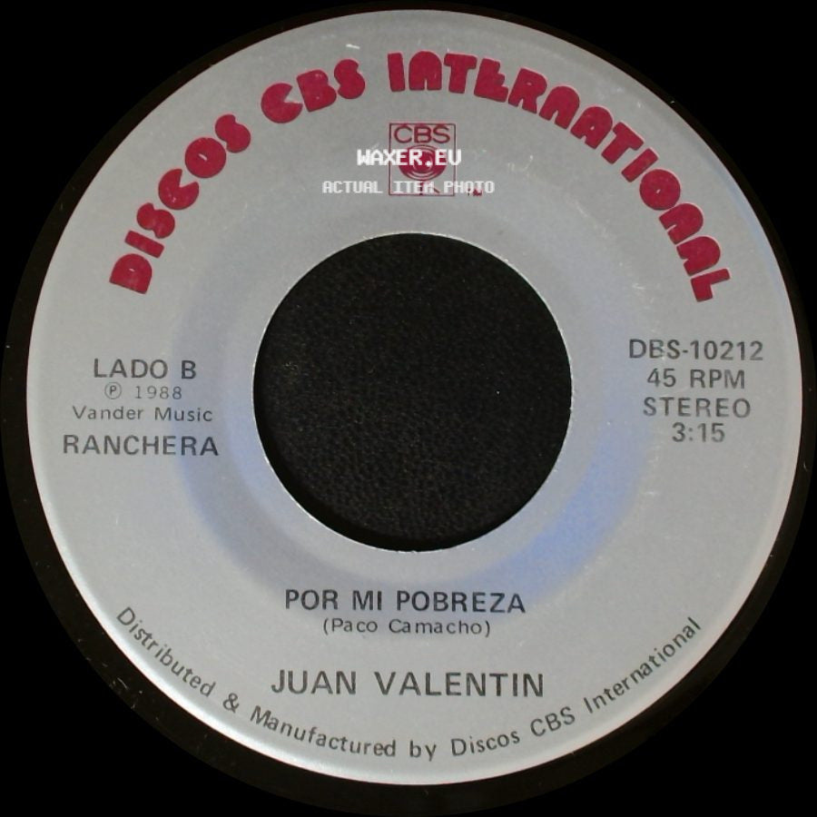 Juan Valentin - Por Mi Pobreza / Por Mi Pobreza side B