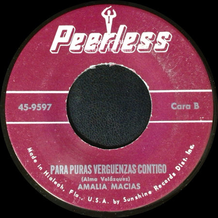 Amalia Macias - Hasta Luego / Para Puras Verguenzas Contigo side B