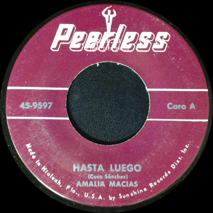 Amalia Macias - Hasta Luego / Para Puras Verguenzas Contigo side A