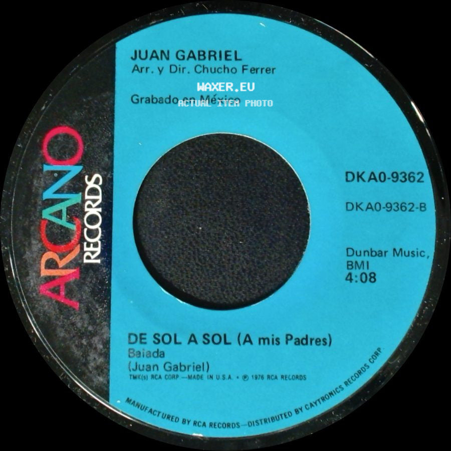 Juan Gabriel - Mi Guitarra / De Sol A Sol (A Mis Padres) side B