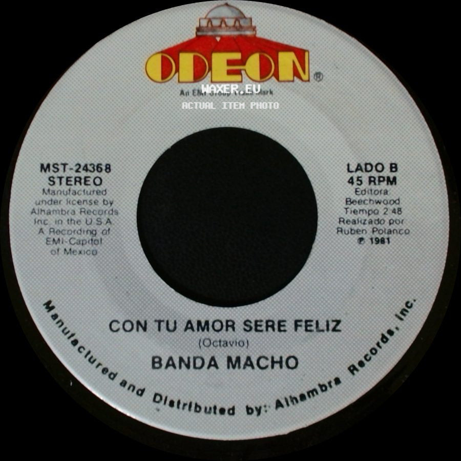 Banda Macho - Historia De Amor / Con Tu Amor Sere Feliz side B