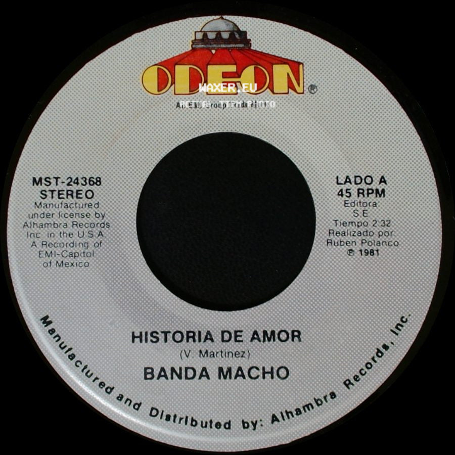 Banda Macho - Historia De Amor / Con Tu Amor Sere Feliz side A