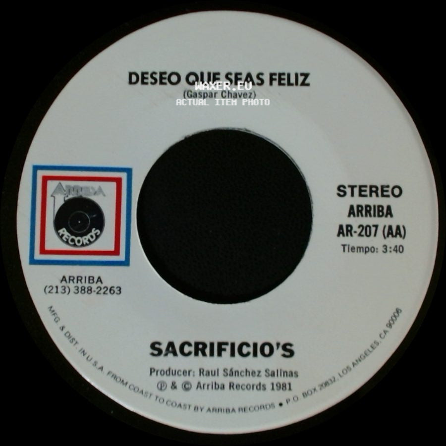 Sacrificio's - La Burra De Mi Suegra / Deseo Que Seas Feliz side B