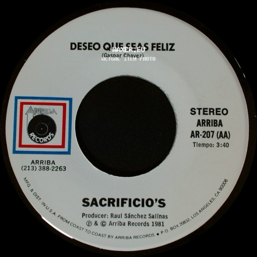 Sacrificio's - Deseo Que Seas Feliz / La Burra De Mi Suegra side A